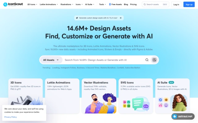 Главная страница IconScout
