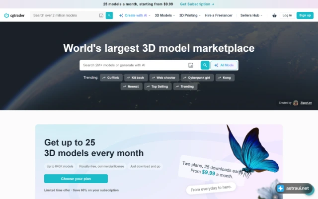 Главная страница CGTrader
