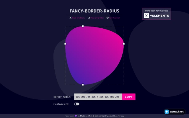 Главная страница Fancy Border Radius