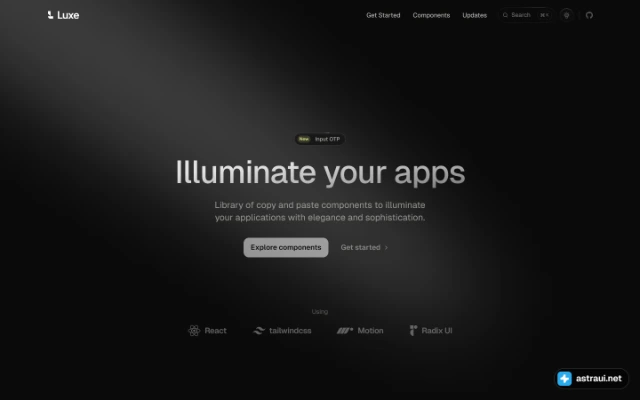 Главная страница Luxe