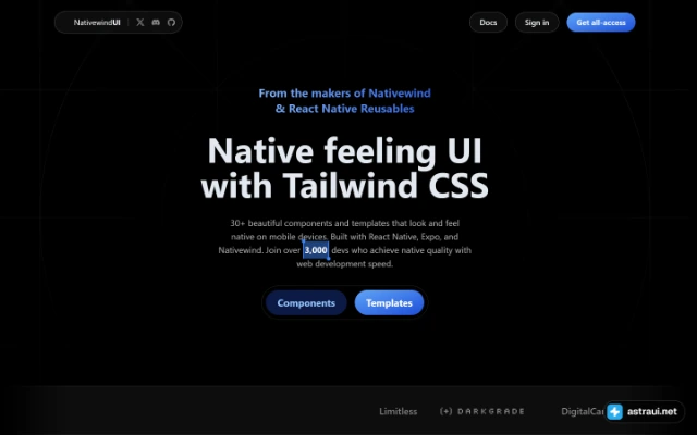 Главная страница NativewindUI