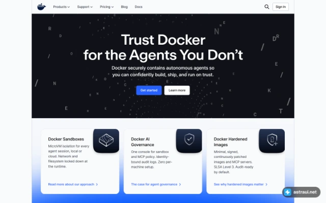 Главная страница Docker