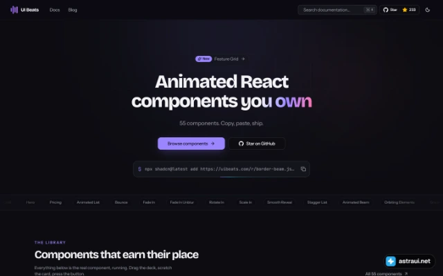 Главная страница UI Beats