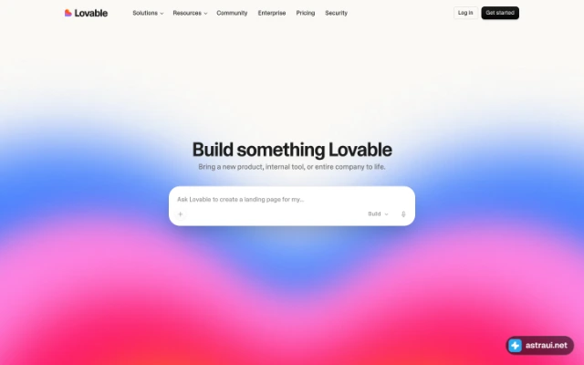 Главная страница Lovable