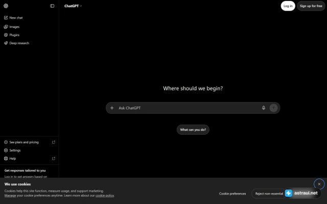 Главная страница ChatGPT