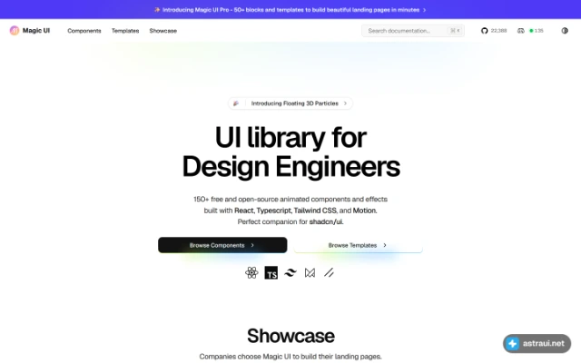 Главная страница Magic UI
