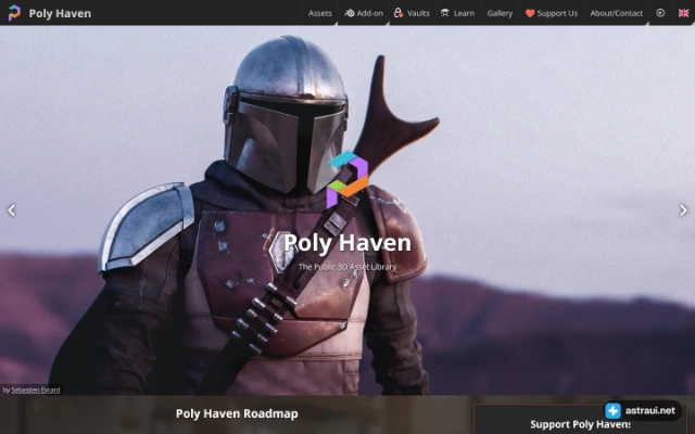 Главная страница Poly Haven