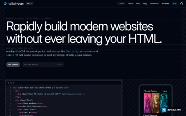 Главная страница Tailwind CSS